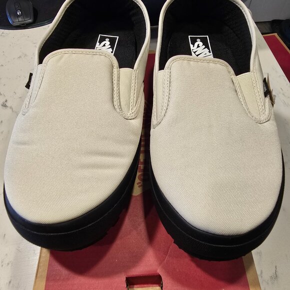 VANS Snow Lodge Slipper Mens US Size 12 BONE Black WATER RESISTANT NEW - Picture 2 of 7